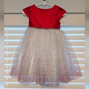 Authentic Marmellata 18 Months Baby Christmas Holiday Silk Glitter Red Dress